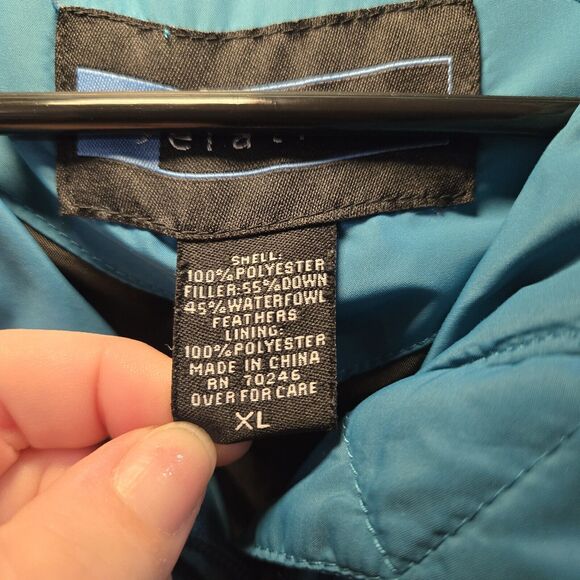 Relativity Womens Down/Feather Insulated Puffer Vest Teal XL - Picture 5 of 12